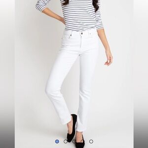 Ann Mashburn Straight Jeans white
